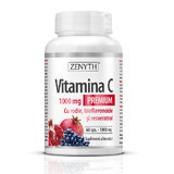 Vitamin C Premium 1000 mg with pomegranate, bioflavonoids and resveratrol, 60 capsules, Zenyth