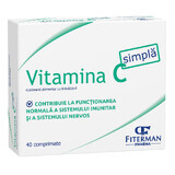 Simple Vitamin C 180mg, 40 tablets, Fiterman