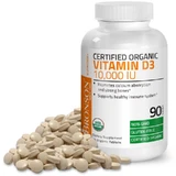 Vitamine D3 10.000 IU Organica, 90 comprimés, Bronson Laboratories