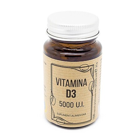 Vitamin D3 5000IU, 100 capsules, Remedia