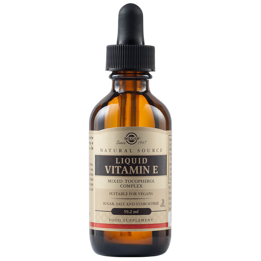 Vitamin E liquid from natural sources, 59.2 ml, Solgar