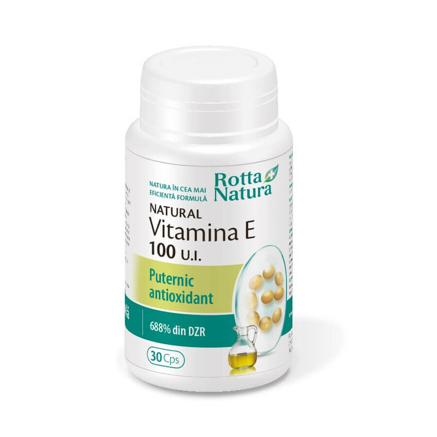 Natuurlijke vitamine E 100 I.U., 30 capsules, Rotta Natura