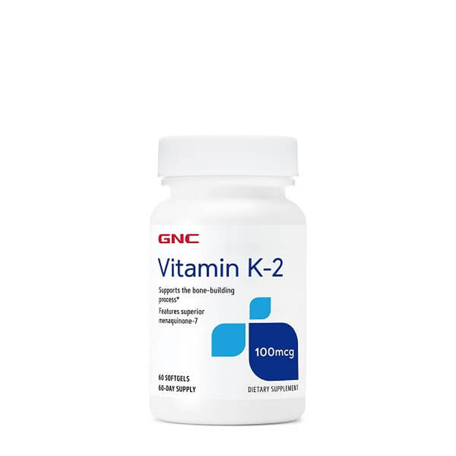 Vitamina K-2 100 mcg (096822), 60 cápsulas, GNC