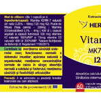 Natürliches Vitamin K2 MK7 120mcg, 60 Kapseln, Herbagetica