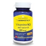 Vitamina K2 MK7 naturală 120mcg, 60 capsule, Herbagetica