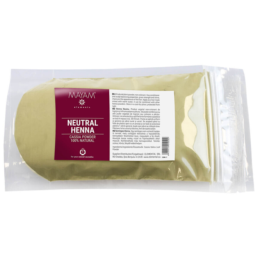 Natuurlijke Henna Neutral haarverf (M - 1184), 100 g, Mayam