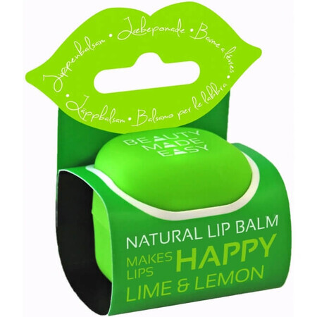 Natürlicher Lippenbalsam mit Limette und Zitrone, 7 g, Beauty Made Easy