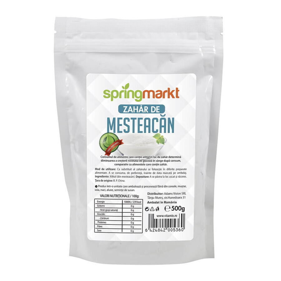 Zahar de mesteacan, 500 g, Spring Markt