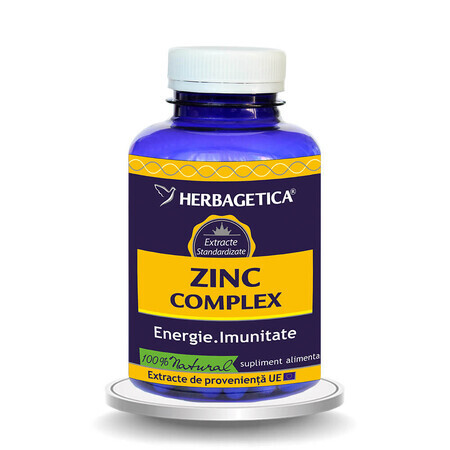 Complesso di zinco, 120 capsule, Herbagetica