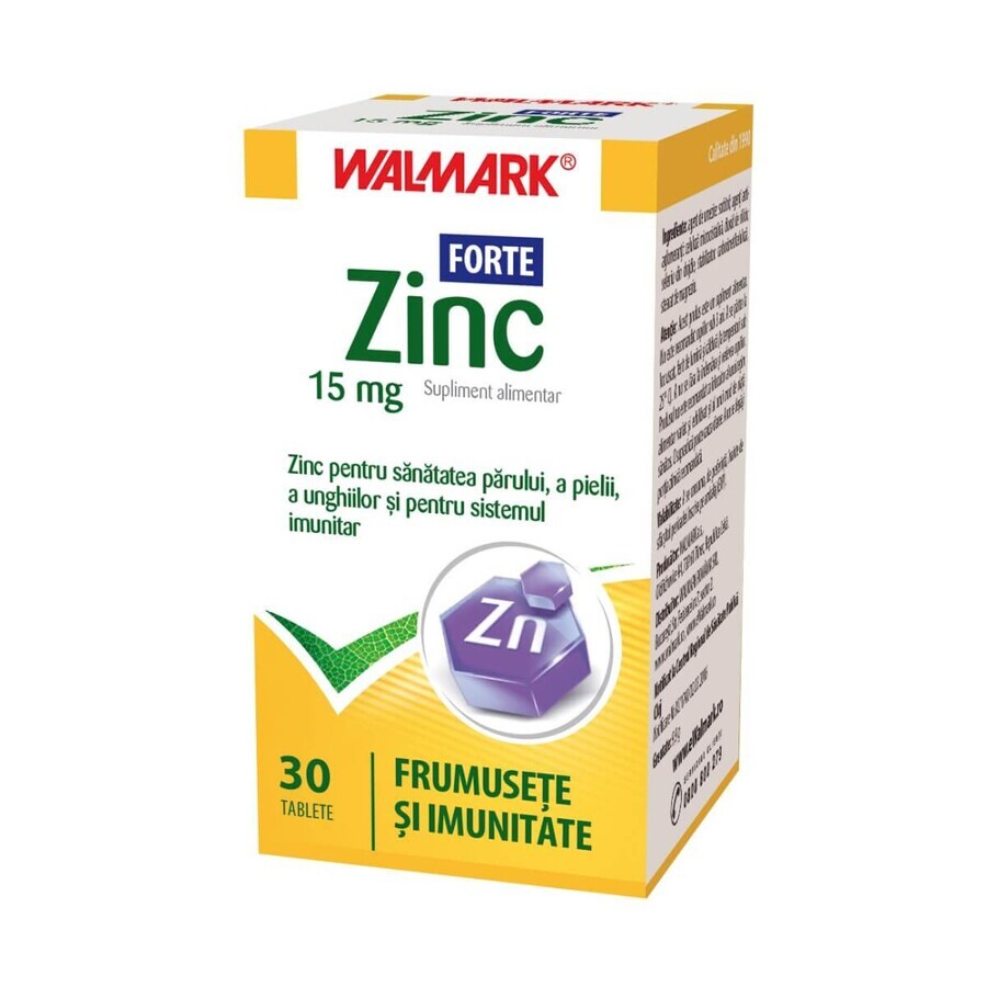 Zink Forte 15mg, 30 tabletten, Walmark