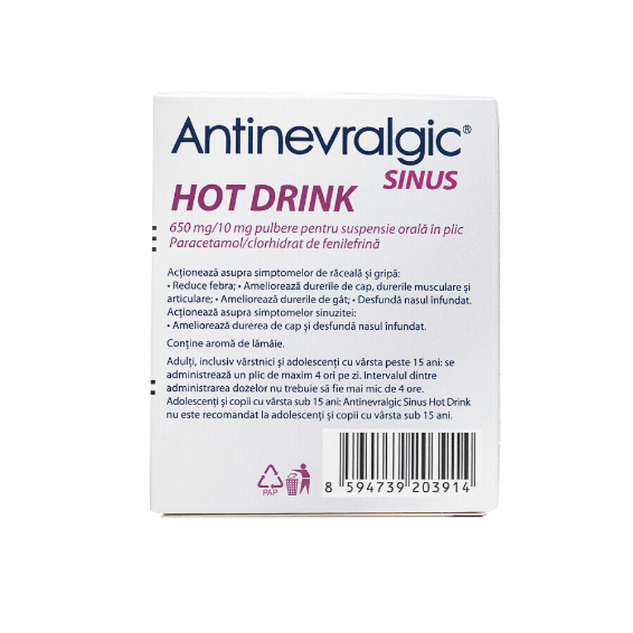 Antinevralgic Sinus Hot Drink, 12 zakjes, Sanofi