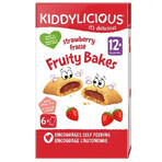 Biscuiti cu capsuni, 6 x 22 g, Kiddylicious