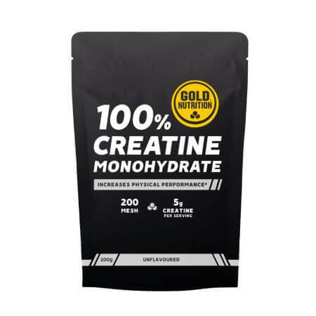 Creatine monohydraat zonder smaak, 200 g, Gold Nutrition