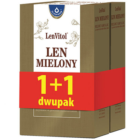 Oleofarm LenVitol, gemalen vlas, 2 x 200 g BESCHADIGDE VERPAKKING