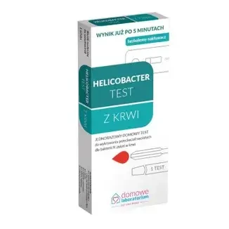 Thuislaboratorium Helicobacter Test, thuistest voor het detecteren van H. pylori-bacteriën in bloed, 1 stuk