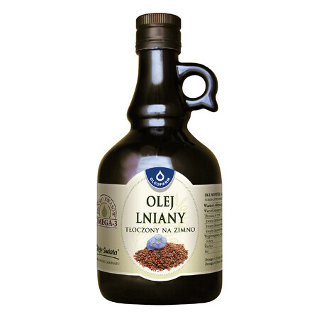 Huile de lin Oleofarm Oils of the World, pressée à froid, 500 ml