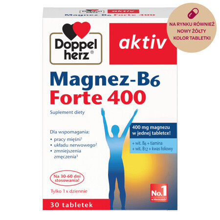 Doppelherz aktiv Magnesium-B6 Forte 400, 30 tabletten