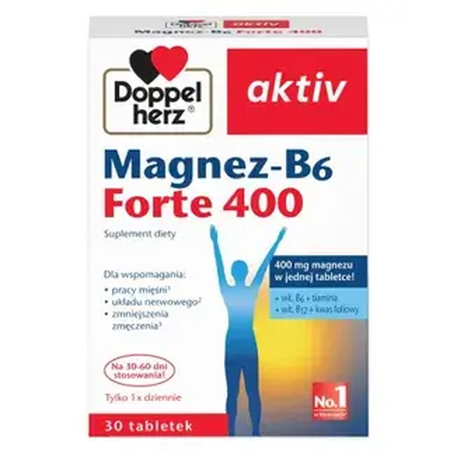 Doppelherz aktiv Magnesium-B6 Forte 400, 30 tabletten