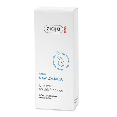 Ziaja Med Moisturizing Treatment, gegoten crème voor dag en nacht, 50 ml