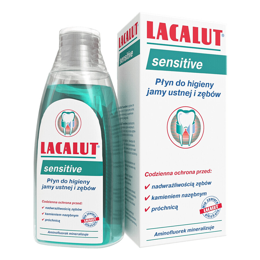 Lacalut Sensitive apă de gură, 300 ml