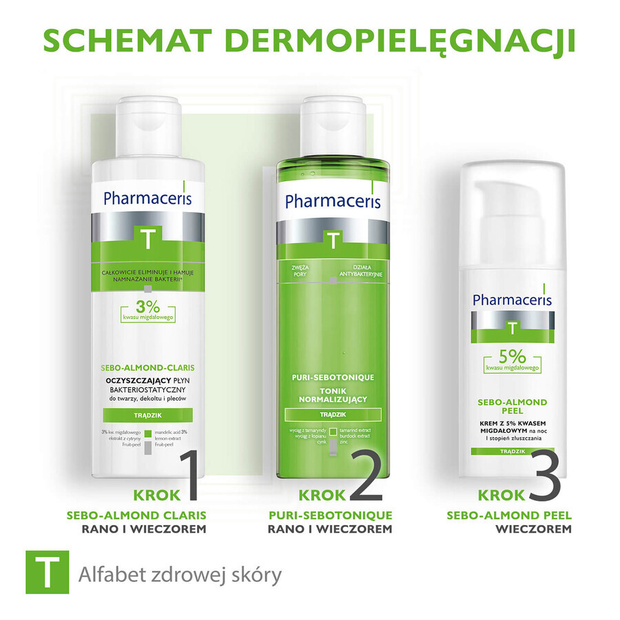 Pharmaceris T Sebo-Mandel-Peeling 5% Gesichtscreme und Peelinggrad 50 ml.