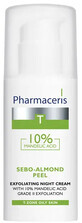 Pharmaceris T Sebo-Amandelpeeling, nachtcr&#232;me met 10% amandelzuur, 2e graads exfoliatie, 50 ml