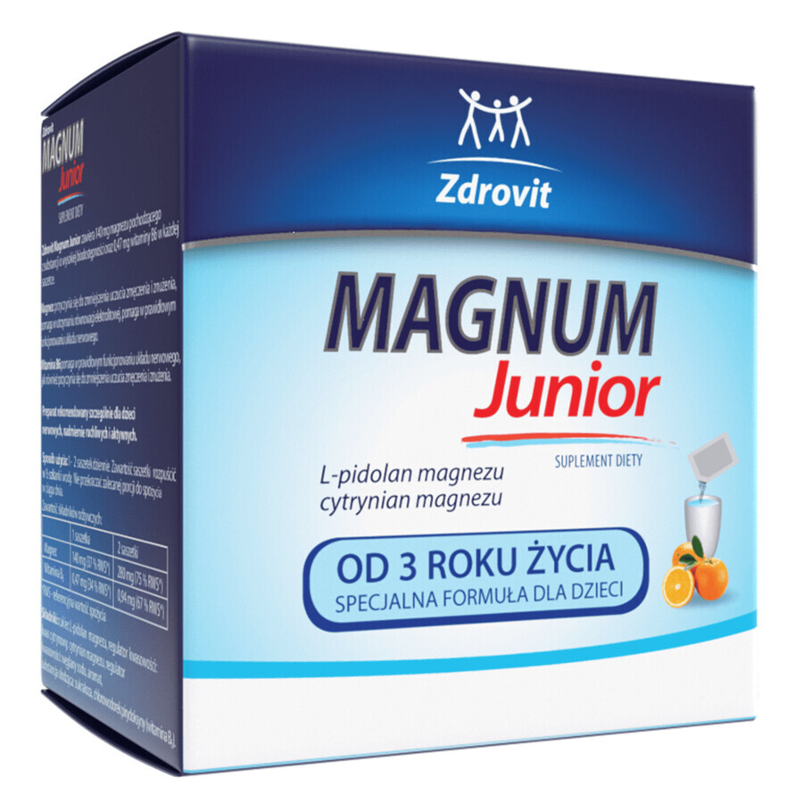 Integratore alimentare Zdrovit Magnum Junior per bambini dai 3 anni - potenza giovanile in 20 bustine