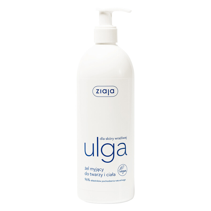 Gel detergente lenitivo Ziaja, cura viso e corpo, 400ml