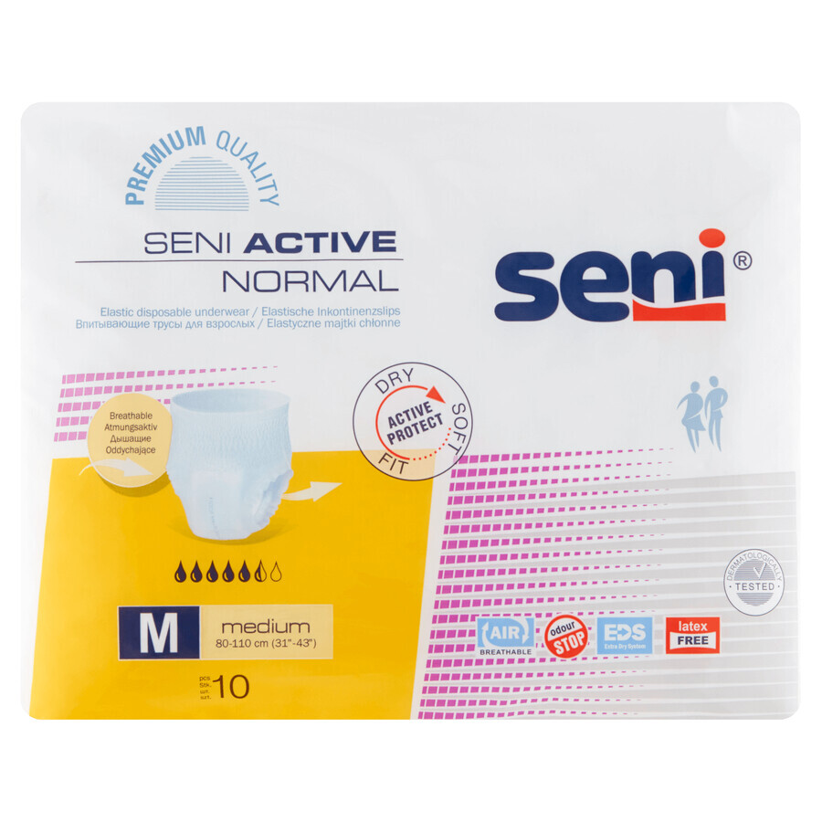 Seni Active Normal, saugfähige Höschen, Medium, 80-110 cm, 10 Stück