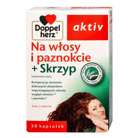 Doppelherz aktiv Pour Cheveux et Ongles + Prêle, 30 comprimés