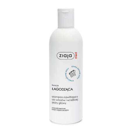 Ziaja Med Soothing Treatment, vochtinbrengende shampoo voor haar en gevoelige hoofdhuid, 300 ml