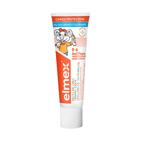 Elmex, dentifrice pour enfants de 0 à 6 ans, au fluorure d&#39;amine, 50 ml