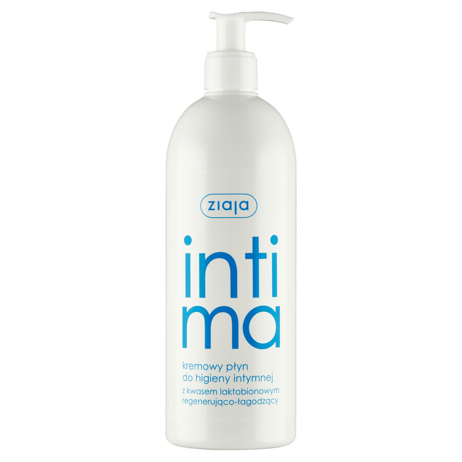 Ziaja Intima, romige vloeistof voor intieme hygiëne met lactobionzuur, regenererend en verzachtend, 500 ml