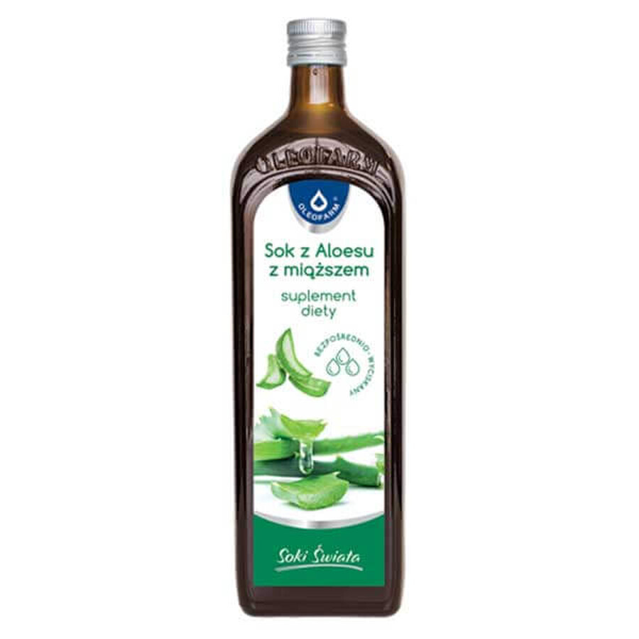 Oleofarm Juices of the World Jus d&#39;aloès avec pulpe, 1000 ml