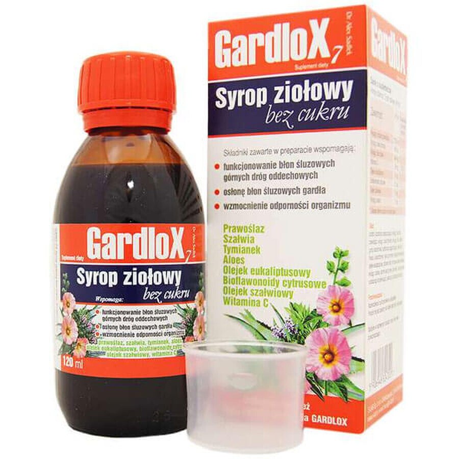 Gardlox, sirop aux herbes sans sucre, 120 ml