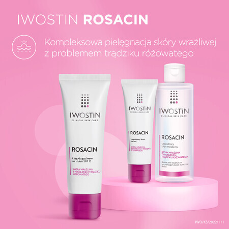 Iwostin Rosacin, crème de jour apaisante, peaux sensibles à la couperose, SPF 15, 40 ml