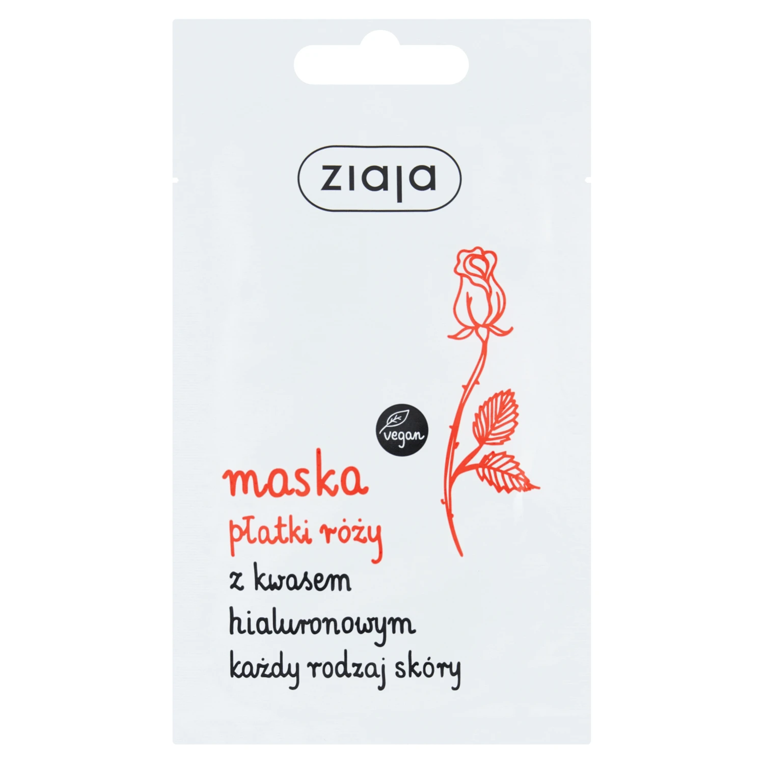 Ziaja Rose Petals, gezichtsmasker met hyaluronzuur, 7 ml