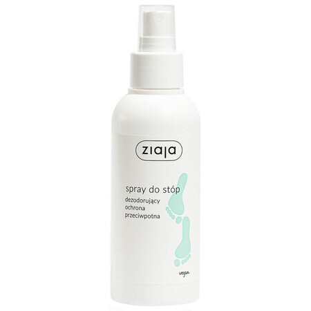 Ziaja Feet, spray pour les pieds, protection anti-transpirante, déodorant, 100 ml