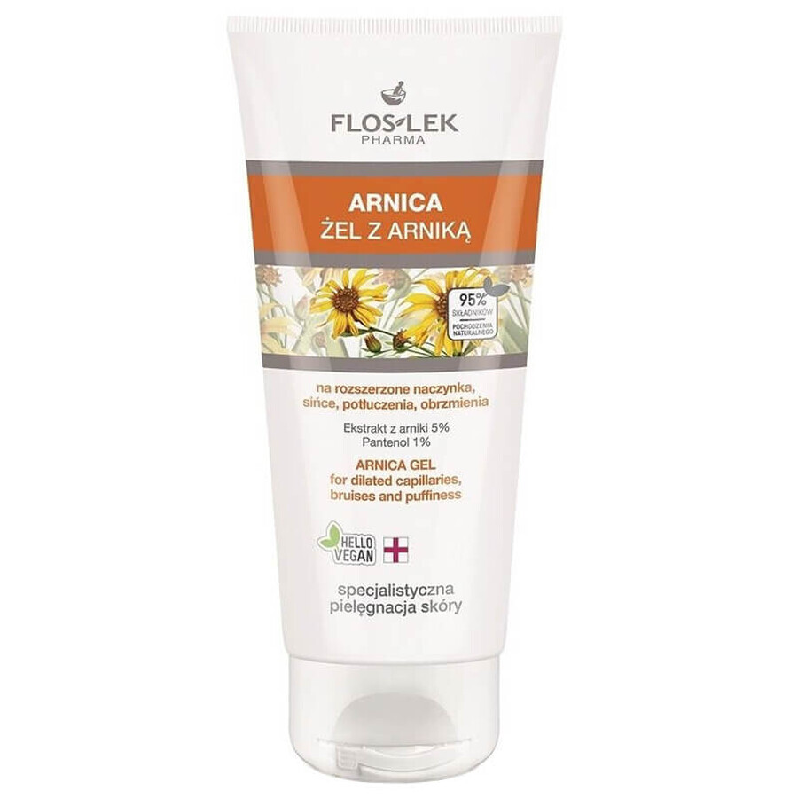 Flos-Lek Arnica, arnica-gel, voor verwijde bloedvaten, kneuzingen, kneuzingen, zwellingen, 200 ml