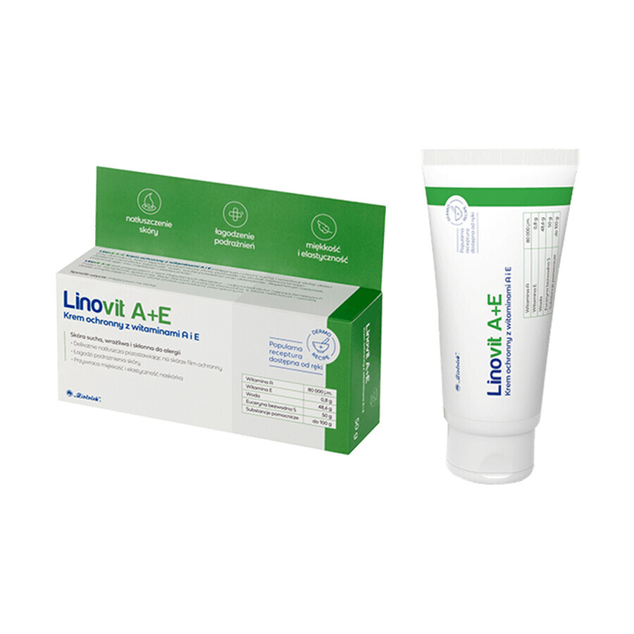 Linovit A+E, crème protectrice aux vitamines A + E, 50 g