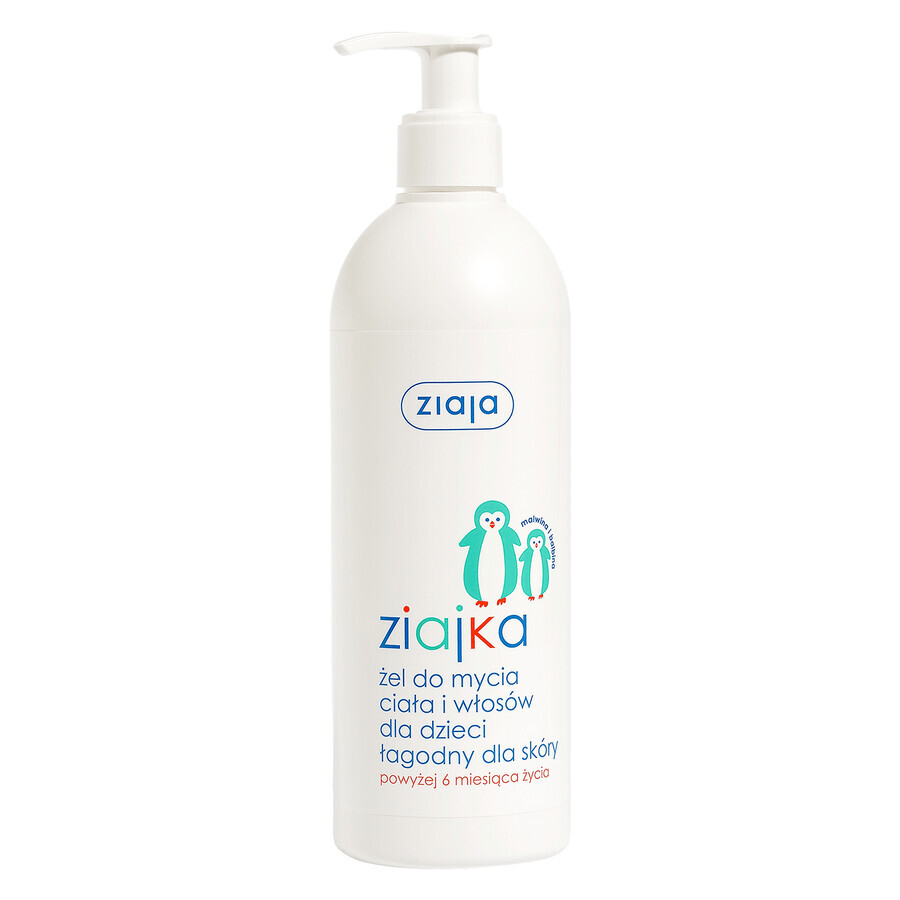 Ziajka, delicato detergente corpo e capelli per bambini sopra i 6 mesi, 400ml