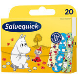 Salvequick, pleisters met verband, Moomins, 20 stuks