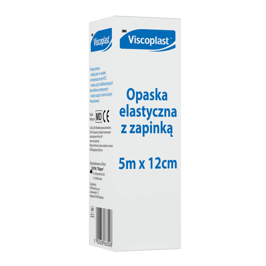 Bandaj elastic Viscoplast, 5 m x 12 cm, 1 bucată