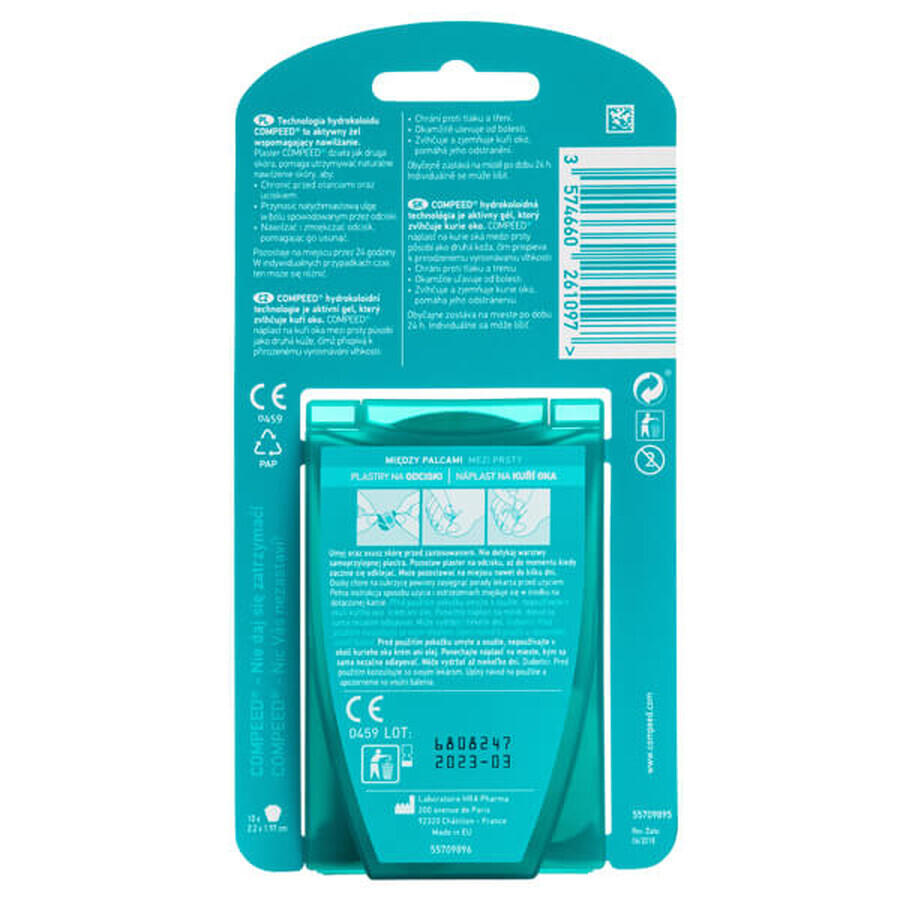 Compeed, pleisters voor likdoorns tussen de vingers, 10 stuks