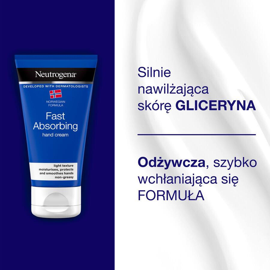 Neutrogena Norwegian Formula, crème pour les mains à absorption rapide, 75 ml