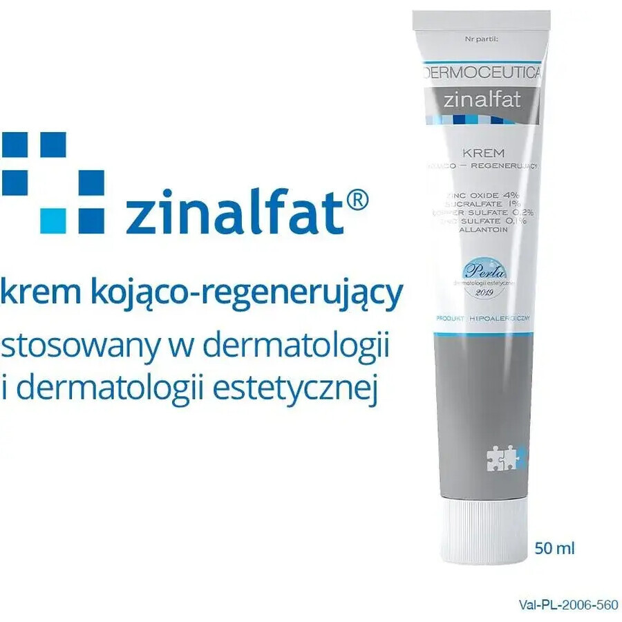 Dermoceutica Zinalfat, kalmerende en regenererende crème, 50 ml.