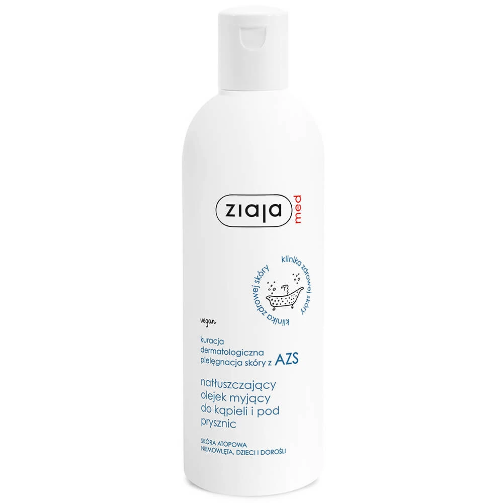 Ziaja Med, hydraterende reinigingsolie voor bad en douche, atopische huid, baby's, kinderen en volwassenen, 270 ml