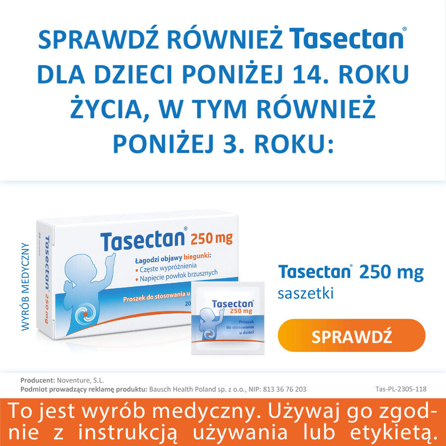 Tasectan 500 mg, 15 gélules