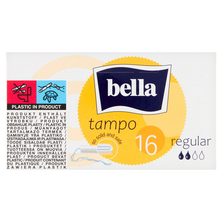 Bella Tampo, tampons hygiéniques, torsion facile, Regular, 16 pièces