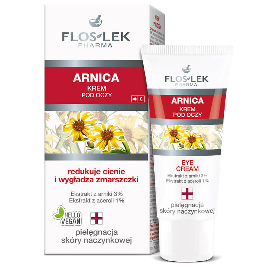 Cremă de ochi Flos-Lek Arnica, pentru ten cuperoză, 30 ml